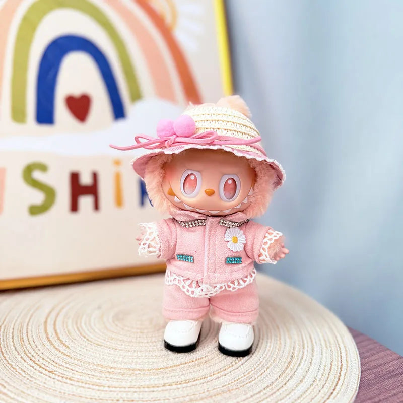Labubu Clothes Designer Outfit Pink Suit Set | BubuPop - BubuPop