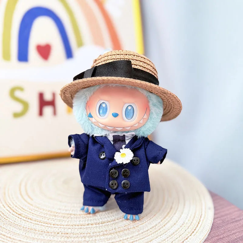 G Dragon Labubu Designer Outfit - Navy Blue Suit with Hat & Shoes | BubuPop - BubuPop