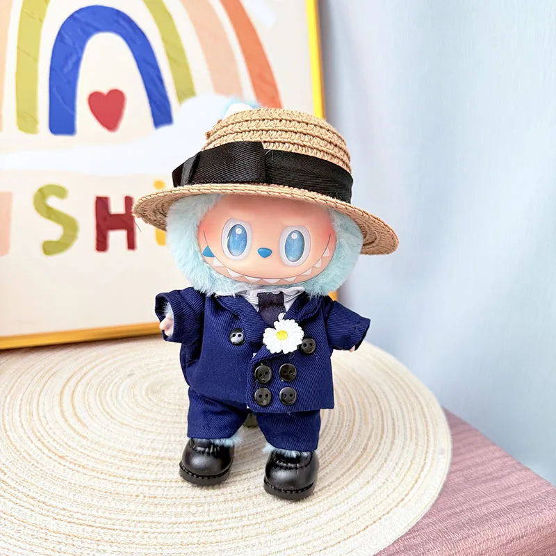 G Dragon Labubu Designer Outfit - Navy Blue Suit with Hat & Shoes | BubuPop - BubuPop