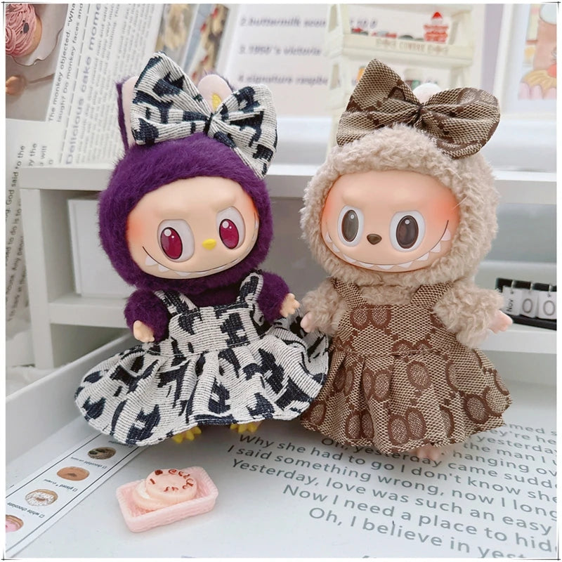 Luxury Labubu Designer Dress - Gucci Christian Dior Inspired Mini Fashion Outfit - BubuPop